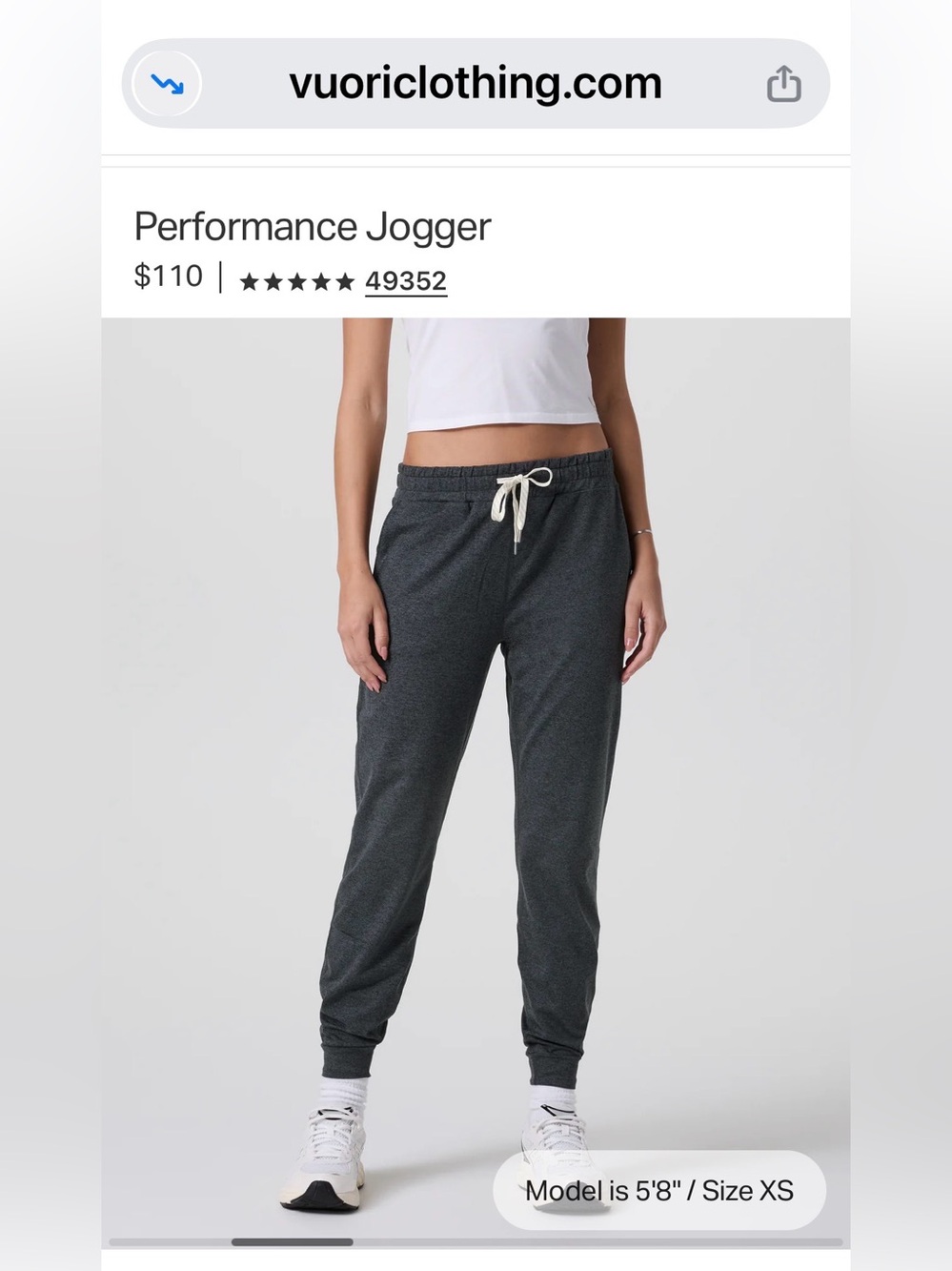Vuori Women's Charcoal Jogger Pants - Comfortable Everyday Fit - Picture 2 of 12